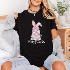 Floral Bunny Happy Easter Easter Spring Ready to Press DTF Transfer for Dtf