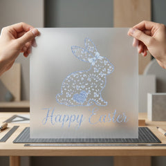 Floral Bunny Happy Easter Easter Spring Ready to Press DTF Transfer for Dtf