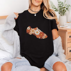 Floral Football Cleat Retro Vintage Retro Ready to Press DTF Transfer for Dtf