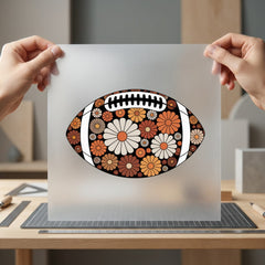 Floral Football Retro Boho Vintage Retro Ready to Press DTF Transfer for Dtf