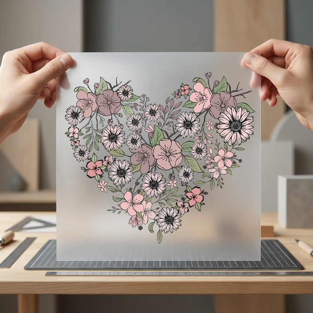 Floral Heart Boho Diy Valentine Boho Ready to Press DTF Transfer for Dtf