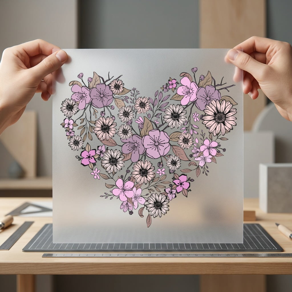 Floral Heart Boho Diy Valentine Boho Ready to Press DTF Transfer for Dtf