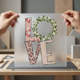 Floral Love Leopard Romantic Valentine Floral Ready to Press DTF Transfer for Dtf
