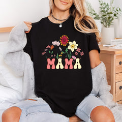 Floral Mama Retro Bloom Mom Mama Ready to Press DTF Transfer for Dtf