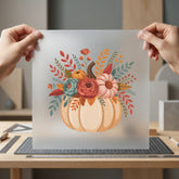 Floral Pumpkin Bouquet Autumn Thanksgiving Autumn Ready to Press DTF Transfer for Dtf