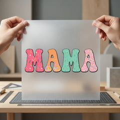 Floral Retro Mama Groovy Mom Retro Ready to Press DTF Transfer for Dtf