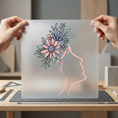 Floral Silhouette Boho Diy Boho Aesthetic Ready to Press DTF Transfer for Dtf