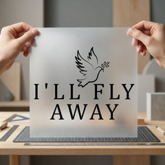 Fly Away Dove Inspirational Christian Faith Ready to Press DTF Transfer for Dtf