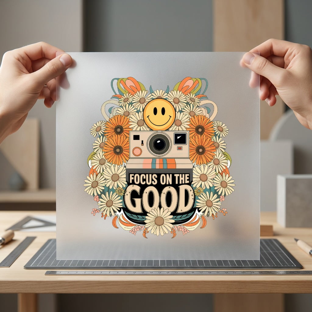 Focus Good Retro Camera Vintage Retro Ready to Press DTF Transfer for Dtf