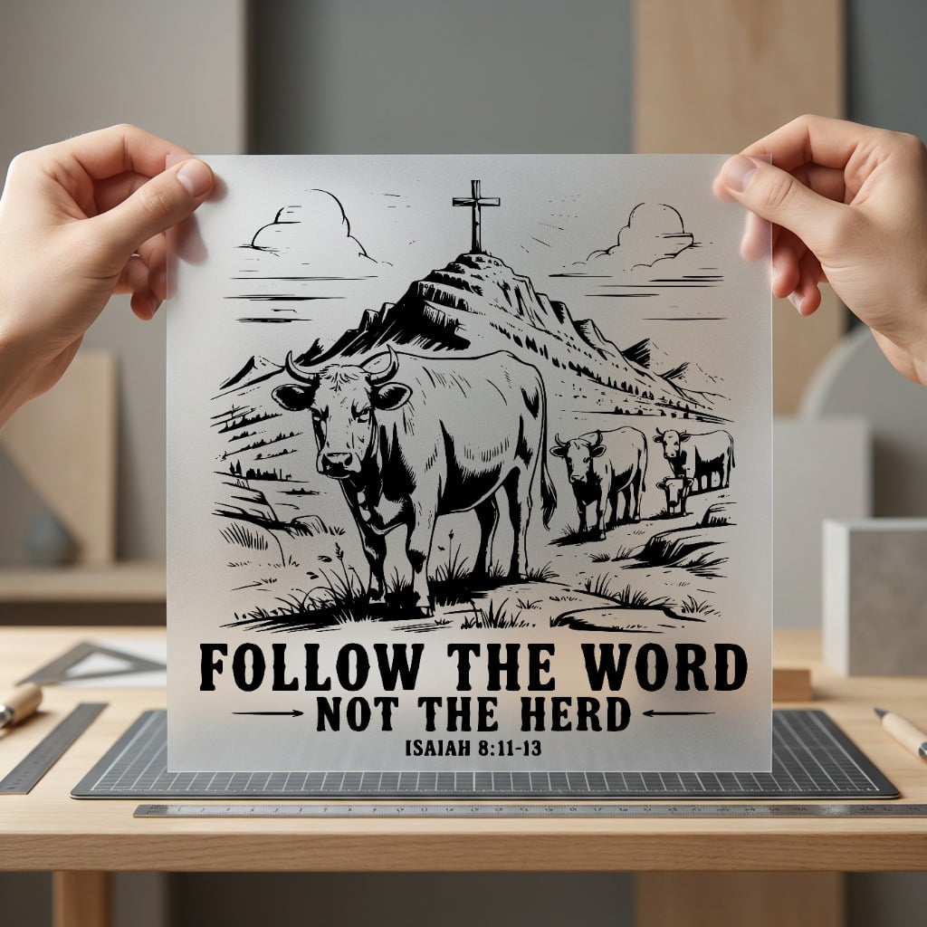Follow Word Not Herd Christian Faith Ready to Press DTF Transfer for Dtf