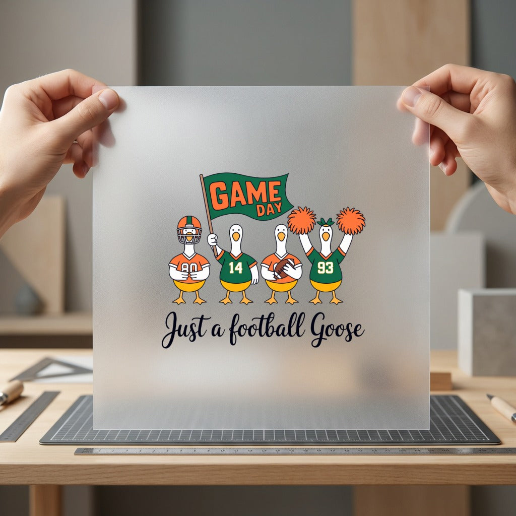 Football Goose Gameday Diy Funny Fitness Ready to Press DTF Transfer for Dtf
