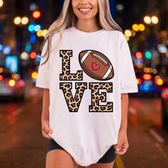 Football Love Leopard Game Fitness Leopard Ready to Press DTF Transfer for Dtf