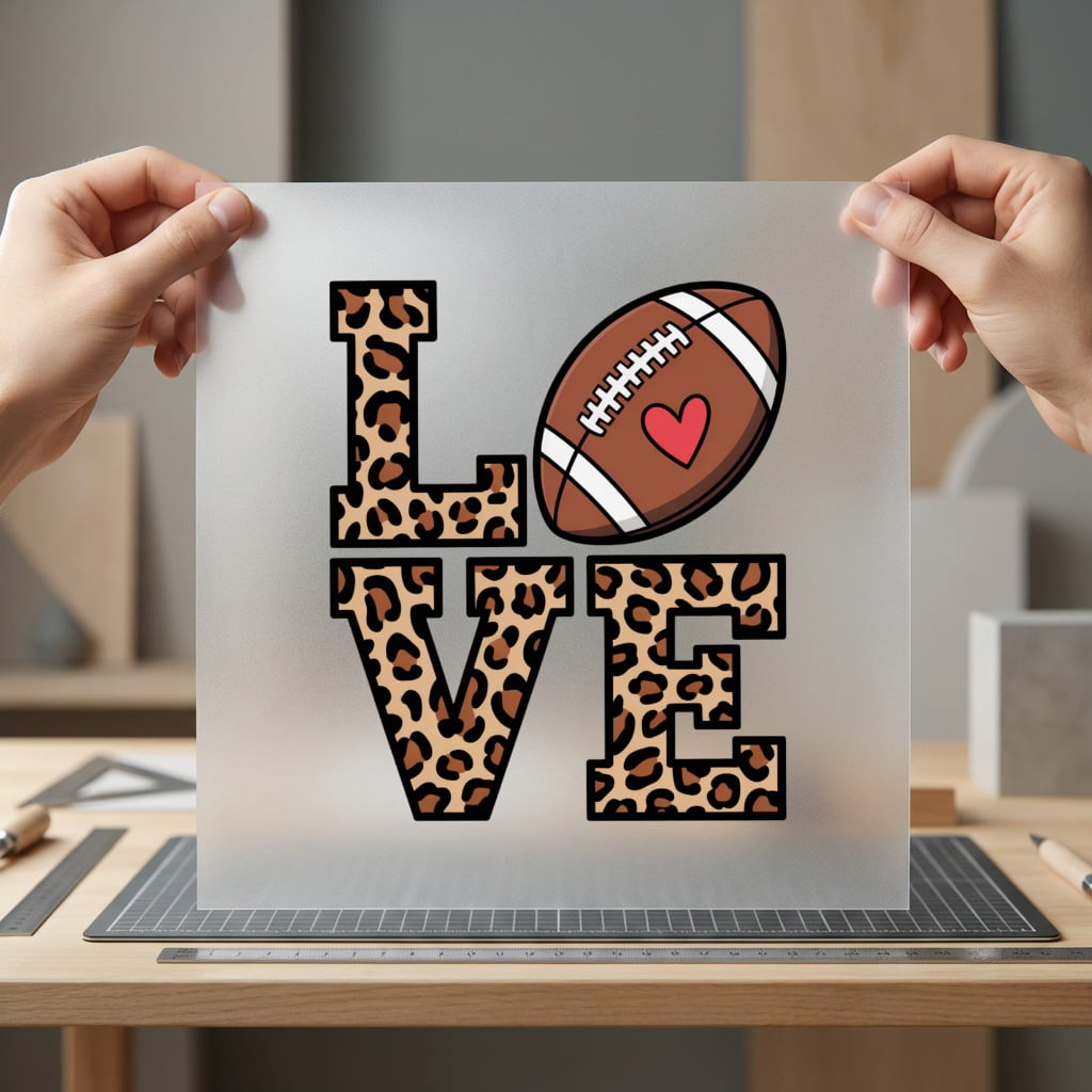 Football Love Leopard Sports Fitness Leopard Ready to Press DTF Transfer for Dtf
