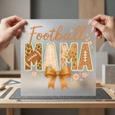 Football Mama Leopard Floral Mom Mama Ready to Press DTF Transfer for Dtf