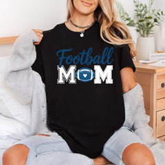 Football Mom Blue Script Mom Vintage Ready to Press DTF Transfer for Dtf