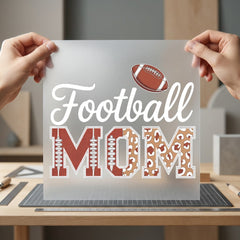 Football Mom Leopard Game Mom Vintage Ready to Press DTF Transfer for Dtf