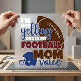 Football Mom Voice Game Mom Funny Ready to Press DTF Transfer for Dtf