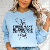 For These Blessings | Gratitude & Faith Sweatshirt - Luckets.com