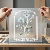 Forget Not Floral Botanical Vintage Retro Ready to Press DTF Transfer for Dtf