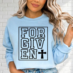 Forgiven with Cross | Grace & Redemption Sweatshirt - Luckets.com