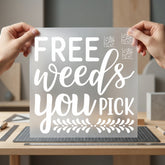 Free Weeds You Pick Funny Sarcastic Ready to Press DTF Transfer for Dtf
