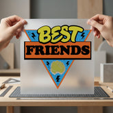 Friends Fist Bump Retro Retro Ready to Press DTF Transfer for Dtf