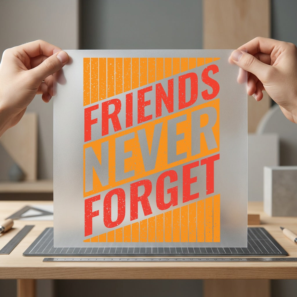 Friends Never Forget Retro Retro Ready to Press DTF Transfer for Dtf