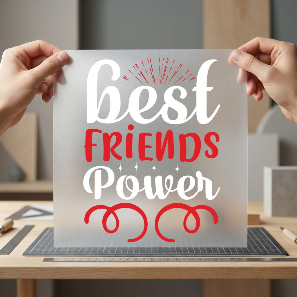 Friends Power Friendship Diy Funny Sarcastic Ready to Press DTF Transfer for Dtf