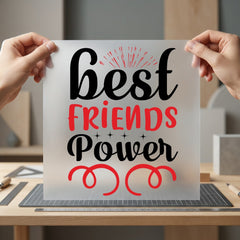Friends Power Friendship Diy Funny Sarcastic Ready to Press DTF Transfer for Dtf