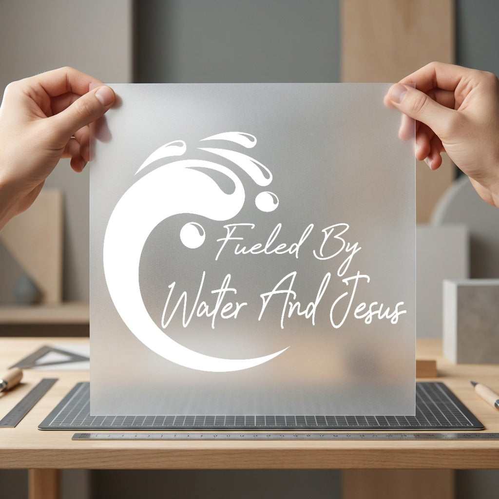 Fueled Water Jesus Christian Christian Faith Ready to Press DTF Transfer for Dtf