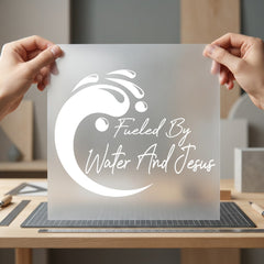 Fueled Water Jesus Christian Christian Faith Ready to Press DTF Transfer for Dtf