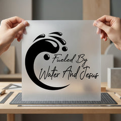 Fueled Water Jesus Christian Christian Faith Ready to Press DTF Transfer for Dtf
