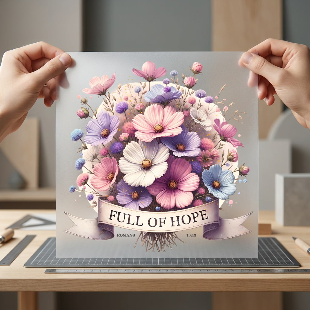 Full Hope Floral Bouquet Christian Faith Ready to Press DTF Transfer for Dtf