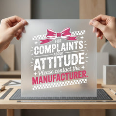 Funny Attitude Quote Pink Funny Sarcastic Ready to Press DTF Transfer for Dtf