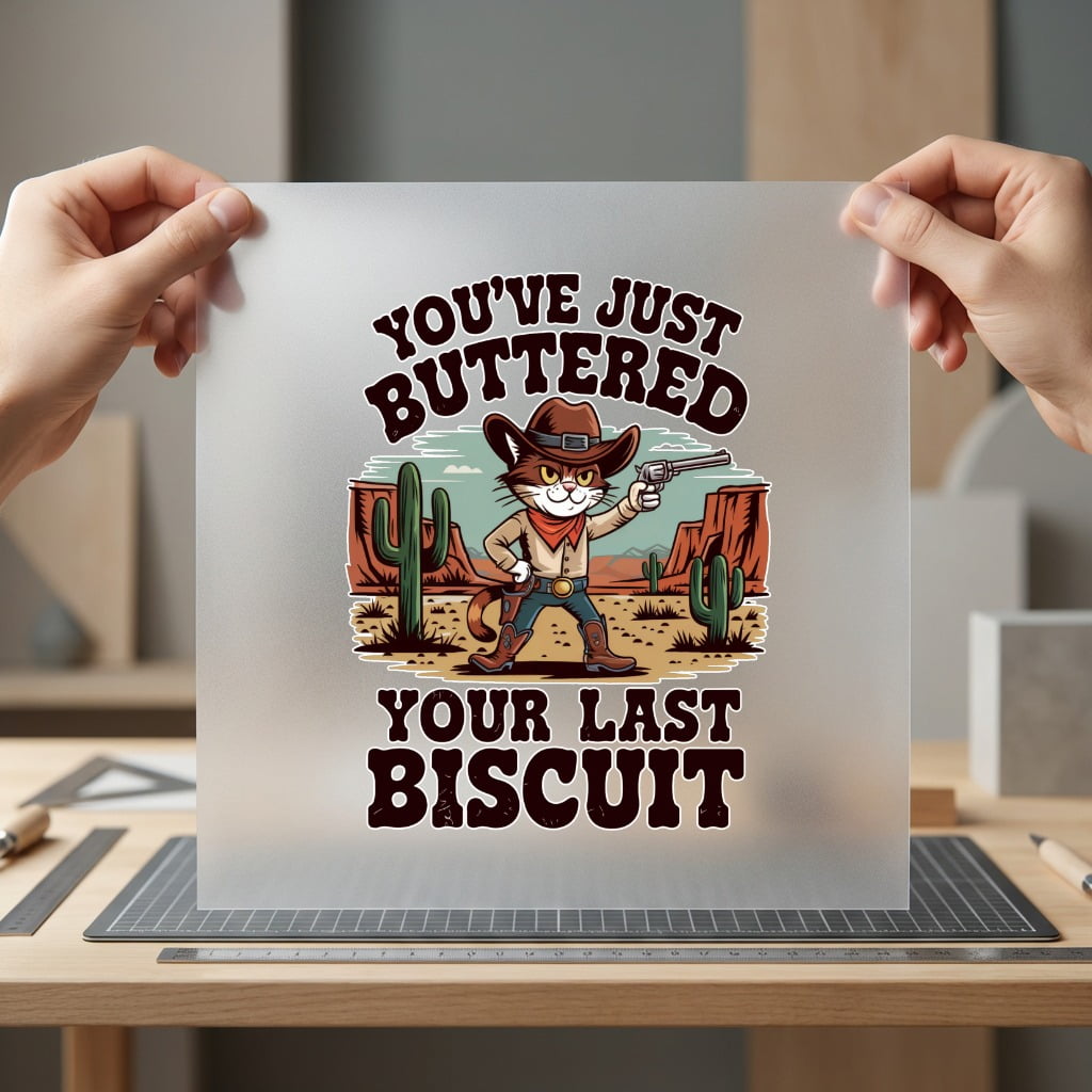 Funny Cowboy Cat Quote Mom Dad Ready to Press DTF Transfer for Dtf