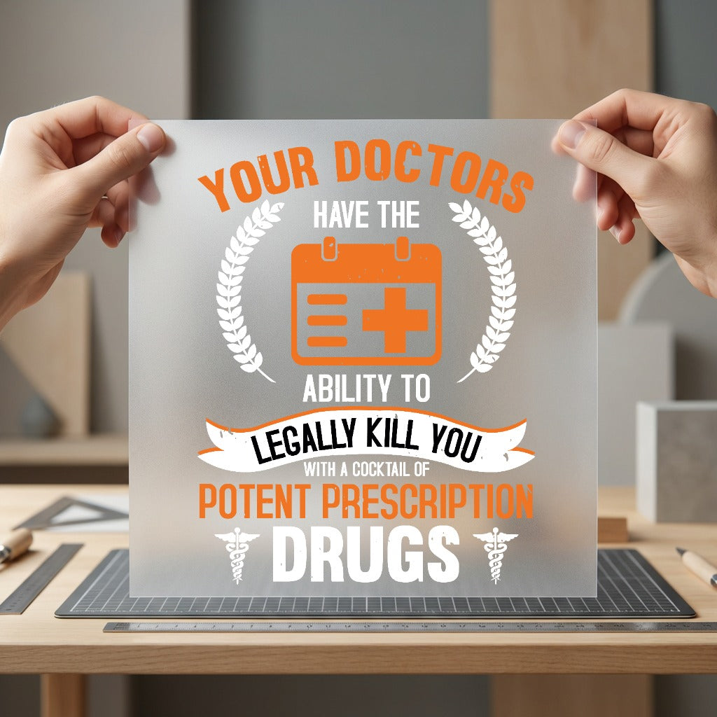 Funny Doctor Quote Humorous Nurse Doctor Ready to Press DTF Transfer for Dtf