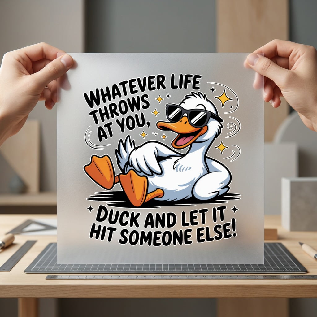 Funny Duck Sarcastic Diy Dad Funny Ready to Press DTF Transfer for Dtf