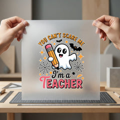 Funny Halloween Teacher Ghost Halloween Teacher Ready to Press DTF Transfer for Dtf