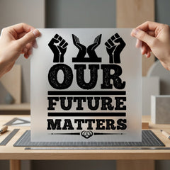 Future Matters Blm Protest Vintage Retro Ready to Press DTF Transfer for Dtf
