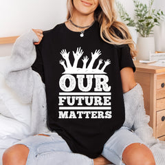 Future Matters Raised Hands Vintage Retro Ready to Press DTF Transfer for Dtf