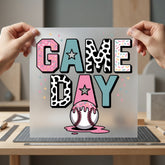 Game Day Baseball Retro Mom Fitness Ready to Press DTF Transfer for Dtf