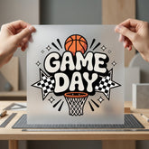 Game Day Basketball Retro Vintage Retro Ready to Press DTF Transfer for Dtf