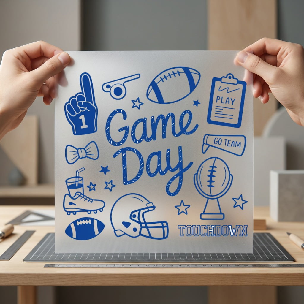Game Day Football Doodle Fitness Ready to Press DTF Transfer for Dtf