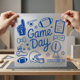 Game Day Football Doodle Fitness Ready to Press DTF Transfer for Dtf