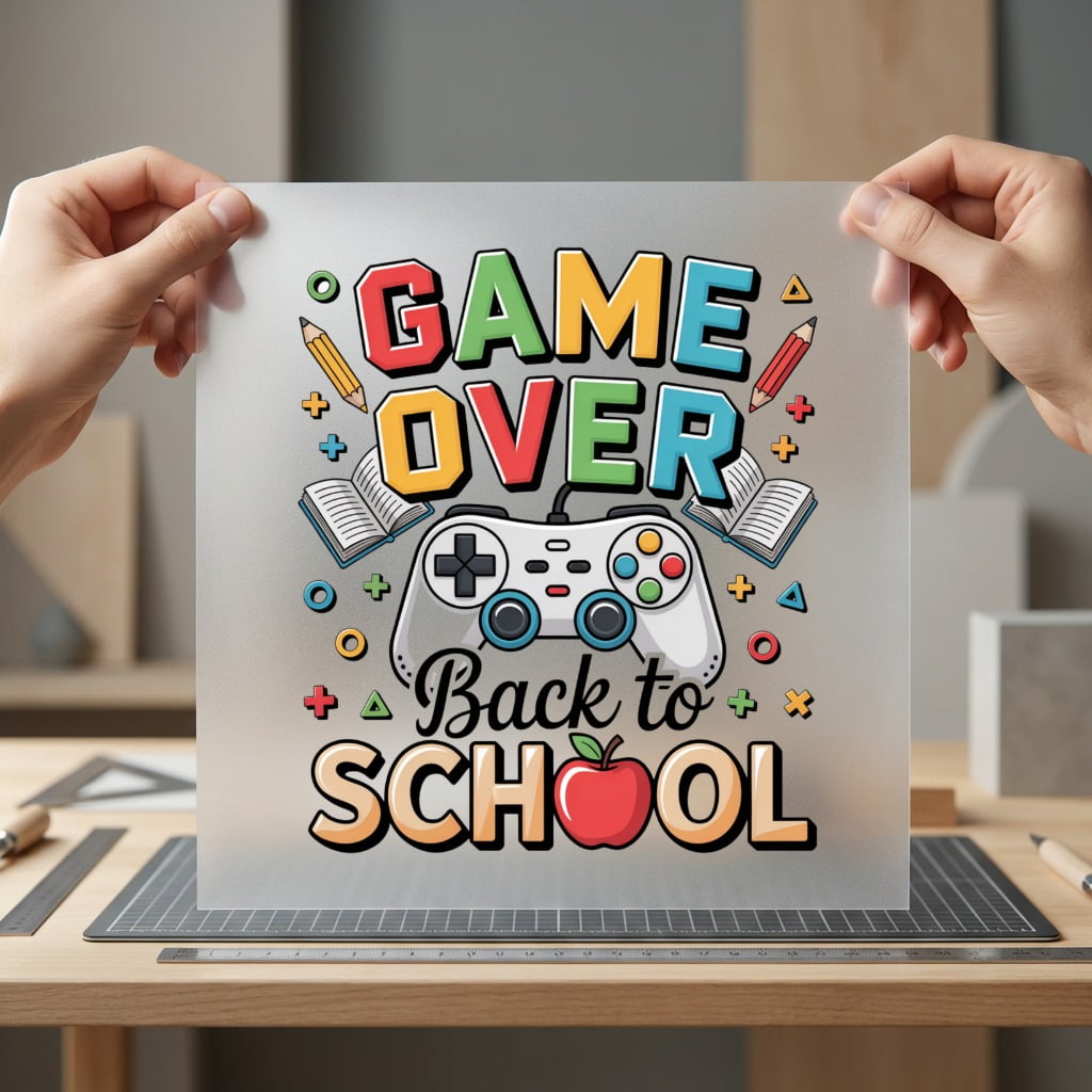 Game Over Back School Funny Sarcastic Ready to Press DTF Transfer for Dtf