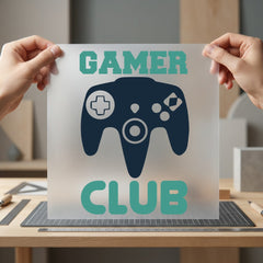 Gamer Club Controller Retro Retro Ready to Press DTF Transfer for Dtf
