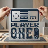 Gamer Player One Console Funny Sarcastic Ready to Press DTF Transfer for Dtf