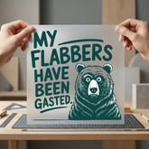 Gasted Bear Funny Animal Funny Aesthetic Ready to Press DTF Transfer for Dtf