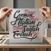 German Italian French Quote Aesthetic Ready to Press DTF Transfer for Dtf