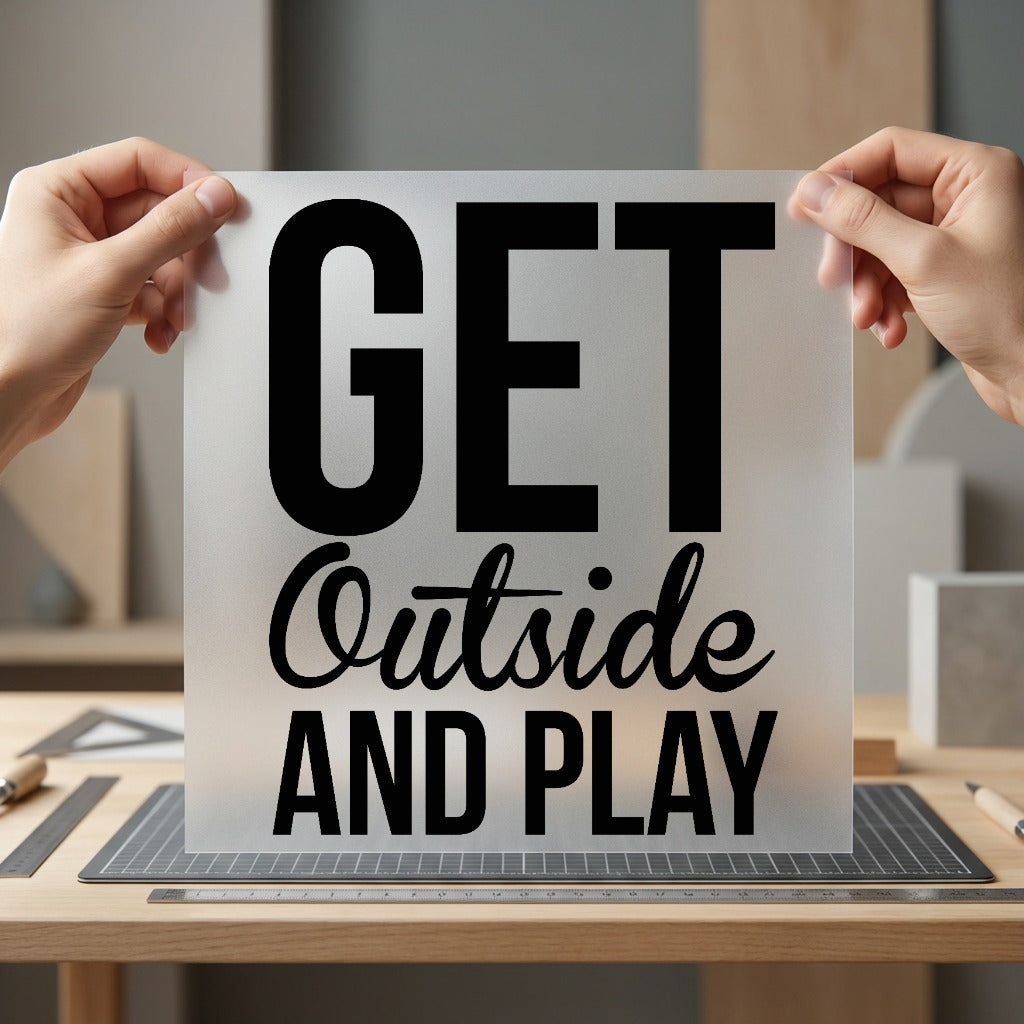 Get Outside Play Motivational Aesthetic Ready to Press DTF Transfer for Dtf